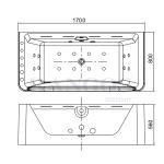 Bồn tắm MASSAGE RANGOS  RG-BT1777-D