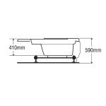 Bồn tắm góc EUROCA EU1-1400 (1400x1400x590mm)