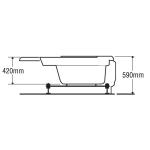 Bồn tắm góc EUROCA EU2-1400 (1400x1400x590mm)